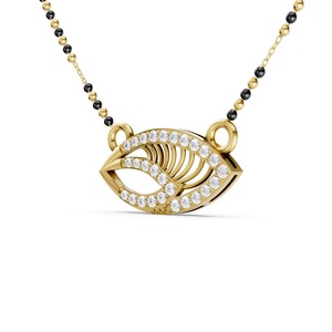 Collar con Colgante de Diamante en Forma de Ojo, Diseño de Joyería Elegante y de Lujo para Mujer, Uso Diario, Bodas y Fiestas - Product Image 1