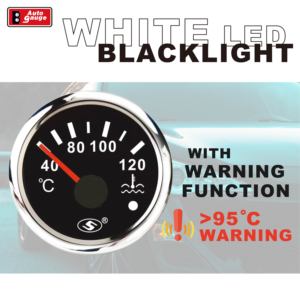 เกจ์วัดไฟฟ้าอัตโนมัติขนาด2นิ้ว52มม.,เข็มเตือนสีดำกระจกหน้าปัดเกจวัดอุณหภูมิน้ำสำหรับรถบรรทุกรถบัส - Product Image 2