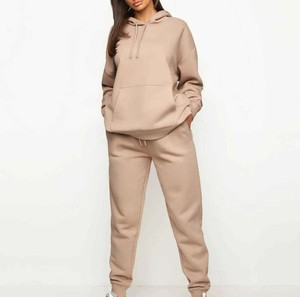 Conjunto Deportivo Personalizado para Mujer, Chaqueta con Cierre Relaxed de Mezcla de Algodón, Pantalones Jogger Ajustados, Ropa Deportiva Casual para Uso Diario - Product Image 1