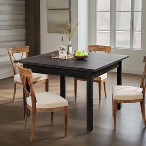 Modern Square Dining <b>Table</b> for 2-4 People Wood Kitchen & Living Room <b>Table</b> for Dinner <b>Parties</b> - Product Image 5