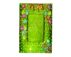 embroider photo Floral embroidery <b>picture</b> Modern embroidered photo <b>frame</b> Contemporary stitched <b>frame</b> Embroidery wedding photo - Product Image 3