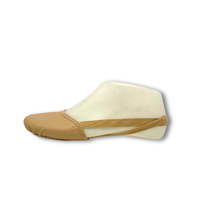 Chaussures de danse demi-semelle en cuir souple pour pirouettes et tours de danse, avec bande élastique et doublure en coton - En stock