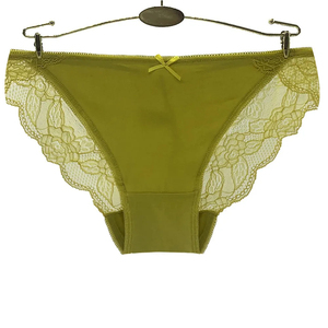 Sexy Women Lace Mid-Rise Thin Panties Stretch Floral Mesh Breathable Seamless Eco-Friendly Nylon Spandex <b>Boyshort</b> Plus Size OEM - Product Image 5