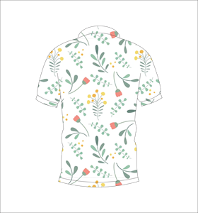 Men's <b>White</b> Floral Print <b>Polo</b> Shirt Short Sleeve Casual Summer Golf Shirt - Product Image 5