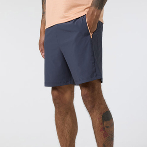 Men's Peach Crew Neck T-Shirt With Navy Shorts <b>Set</b> Quick Dry <b>Knitted</b> Sporty Summer Wear OEM ODM Comfortable Fabric - Product Image 6