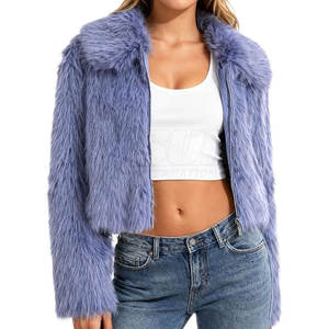 Veste en fausse fourrure sur mesure confortable et légère pour femmes, manches longues, respirante, tissée, écologique, en vente en ligne - Product Image 3