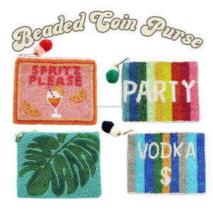 Bolsos de Mano Modernos, Suaves y Duraderos con Cierre de Cremallera y Cuentas, con Diseños Bordados Personalizados para Mujer - Product Image 4