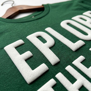 เสื้อยืดพิมพ์ลายพัฟพรีเมียมสำหรับผู้ชาย แฟชั่นสตรีทแวร์ คอตตอน คอกลม ดีไซน์ลายพิมพ์นูนโดดเด่น เหมาะสำหรับชุดลำลอง - Product Image 5