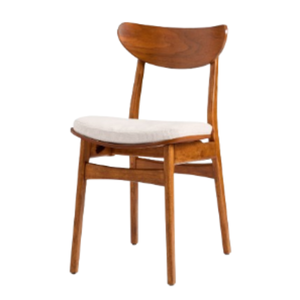 Mobilier de chaise de restaurant minimaliste en bois design contemporain avec assise en mousse souple - Product Image 5