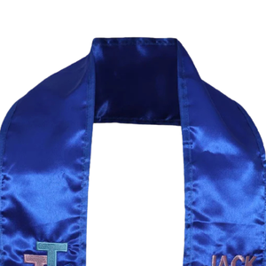 Étole bleu roi de remise de diplôme, écharpe d'honneur, accessoire de cérémonie de remise des diplômes, vêtement de célébration des réalisations académiques - Product Image 3