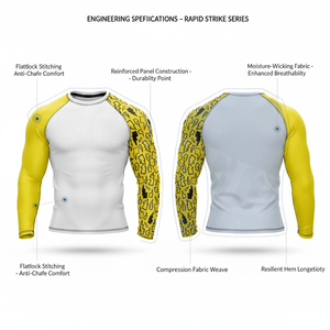 Chemises de compression de natation respirantes et légères, couleur et taille personnalisées, design de logo personnalisé, sublimation, rashguard unisexe - Product Image 2