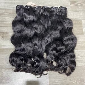 เครื่องถักสองชั้นผมมนุษย์หยักศกธรรมชาติไม่ผ่านกระบวนการ - Product Image 1