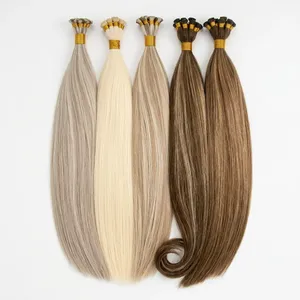 ผมตรงยาวสีบลอนด์ประกายเทาแบบ Remy Indian Hair Wefts  ฐานไหมแบบ Double Drawn ความหนาแน่น 100% ปรับแต่งสีได้ - Product Image 4