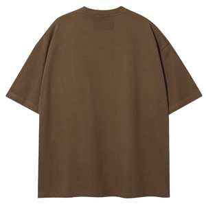 Camiseta de hombre de algodón 100% tejida, oversize, lisa, con logo personalizado, antiarrugas, manga corta, en blanco, lavado ácido, estilo vintage, para gimnasio - Product Image 2