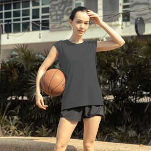 Ultifresh Unisex Workout Muscle <b>Tank</b> <b>Tops</b> Sporty Hip Hop Knitted 100% Polyester Breathable Moisture Wicking 3D Embroidery ODM - Product Image 2