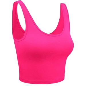 Brassière de sport pour femme en tissu doux et léger, couleur rose, coupe confortable, idéale pour l'entraînement et l'usage quotidien - Product Image 4
