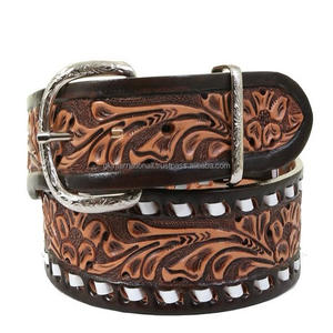 Cinturón de Cuero Occidental con Hebilla y Trabilla de Aleación de Zinc, Cinturones de Cuero Occidental con Diseño Casual para Hombre, Accesorios Masculinos - Product Image 1