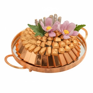 Fancy Stylish Decoration <b>Chocolate</b> Trays Metal <b>Chocolate</b> Trays Luxury Decorative Serving Trays For Home Hotel <b>Wedding</b> Events - Product Image 3