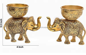 Statue d'éléphant en argent dans un coffret cadeau - Product Image 3