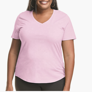 Camiseta de Cuello Redondo para Mujer, Talla Grande, Verano, Informal, Algodón y Poliéster, Suave, con Logotipo Personalizado, Secado Rápido, Ligera y Ecológica - Product Image 5