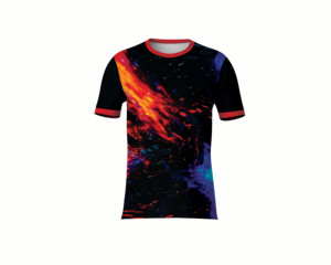 T-shirt décontracté à motif uni en tissu 100% polyester tricoté 180g avec impression par sublimation intégrale - Product Image 5