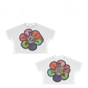 Premium 240 GSM Cotton Jersey White Crop Top <b>T</b> Shirt Graphic Puff Print Custom Logo Streetwear Women Crop top Shirt Cotton - Product Image 3