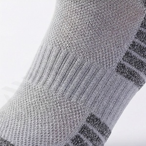 Gray Crew <b>Socks</b> Solid Color Knitted Breathable Cotton Polyester Spandex Adult Casual Daily Wear Spring Season - Product Image 5