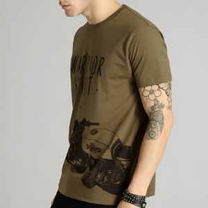 เสื้อยืดผู้ชายลายกราฟิกผ้าฝ้าย แขนสั้น สไตล์สตรีทแวร์ ลายมอเตอร์ไซค์วินเทจ ระบายอากาศได้ดี แฟชั่นฤดูร้อน - Product Image 2