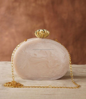 Pochette en résine époxy bleu ciel moderne | Sac de soirée à motif de marbre de luxe fabriqué à la main | Parfait pour les cadeaux des femmes