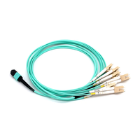 Cordon de brassage fibre optique MPO vers MPO Duplex Uniboot Multimode OM4 12F, gaine LSZH, insensible aux plis, pour réseau FTTX