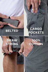 Men's Casual Summer 100% Polyester Cargo <b>Shorts</b> Solid Pattern Multi-Pocket Streetwear Lightweight Quick Dry OEM Service - Product Image 6