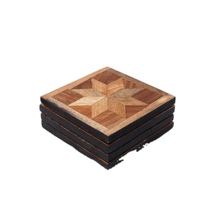 Posavasos de madera de Acacia de diseño Simple, posavasos de madera de Acacia personalizado, diseño de tendencias a la moda para hoteles y restaurantes - Product Image 1