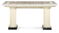 Plateau de table basse en marbre et pierres précieuses écologiques haut de gamme - Meuble de salon durable