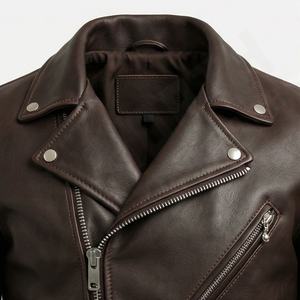 Veste de motard en cuir véritable pour homme NAI-0441B, de haute qualité, décontractée et élégante pour l'hiver, article de vêtement en gros, couleur personnalisable - Product Image 4