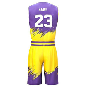 Uniformes de Baloncesto Personalizados al por Mayor, Conjunto de Camiseta y Pantalones Cortos de Tela Dry Fit, Ropa Deportiva - Product Image 3