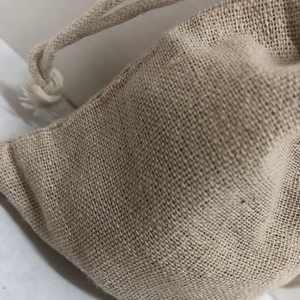 Sac en lin à cordon de serrage, tissé uni, écologique, textile de maison - Product Image 3