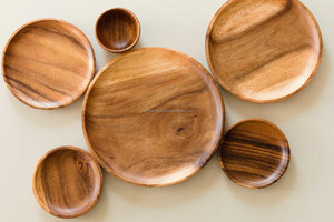 Wholesale Mango <b>Wood</b> round Serving Plates Natural Vintage <b>Rustic</b> <b>Wood</b> Charger Plates for Wedding Decor and Parties from India - Product Image 4