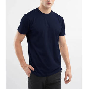 Camiseta de Cuello Redondo Informal de Manga Corta, Transpirable, de Secado Rápido, 100% Algodón, de Color Sólido, para Hombre - Product Image 5
