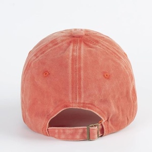 Gorra de Béisbol Coral de 6 Paneles, Ajustable, Unisex, Estilo Casual, Color Sólido, Algodón Lavado, Talla Adulto 56-58CM - Product Image 4
