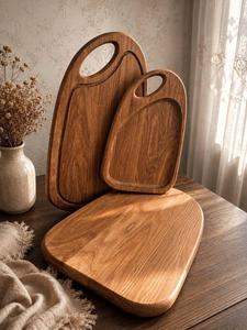 Planche à découper artisanale en acacia durable, planche de préparation pour la cuisine, pour légumes, fruits, viande, passe au lave-vaisselle - Product Image 4