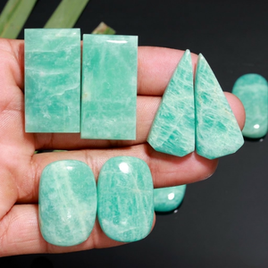 Auténtica Piedra Natural de Amazonita |   Piedras Semipreciosas Pulidas a Mano |   15-25mm Formas Mixtas 100g |   Diseño de Joyería de Moda |   Artesanía - Product Image 2