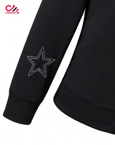 Chándal Deportivo de Invierno Personalizado con Pedrería para Hombre, 100% Algodón, Felpa, Secado Rápido y Transpirable - Product Image 5