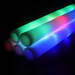 Benutzer definierte Farbe PVC LED Licht Leuchtstäbe Party Festival Rot Blau Grün Gelb Weiß Bunte Schaum Leuchtstäbe