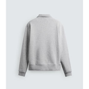 Sweat-shirt décontracté unisexe à demi-zip, col montant, en coton uni, style streetwear - Product Image 6