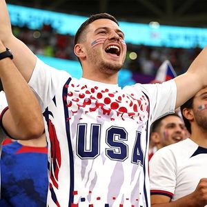 U.S.A. Men's Short Sleeve Soccer Jersey Sublimated Print Moisture Wicking <b>Athletic</b> Fit Crew Neck Football Shirt All Seasons - Product Image 4