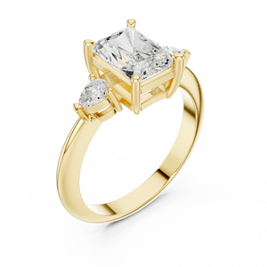 Anillo de Compromiso Clásico y Elegante con Diamante de Laboratorio de Corte Radiante de 3 Quilates, E VS1, Oro Amarillo de 14K, Certificado IGI, para Bodas y Aniversarios - Product Image 2