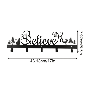 Ganci da Parete in Ferro a Forma di Babbo Natale e Pupazzo di Neve CIFbuy, Appendiabiti Multifunzione Festivi per Calze di Natale, Servizio di Ritiro Disponibile - Product Image 3