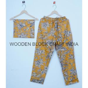 Ensemble de pyjama d'été confortable en coton pour femme, imprimé à la main, tenue de nuit, tailles pour adultes, y compris pour demoiselles d'honneur - Product Image 4