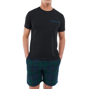 Conjunto de Verano para Hombre, Dos Piezas a la Moda con Camiseta de Manga Corta Cómoda y Pantalones Cortos de Corte Relajado para el Verano - Product Image 1
