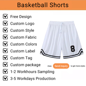 High Quality Custom Blank Basketball Shorts Vintage Polyester Mesh Men's Basketball Shorts - Product Image 3